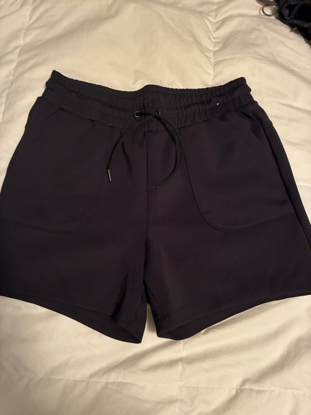 Mondetta Black Pull-On Knit Shorts with Drawstring